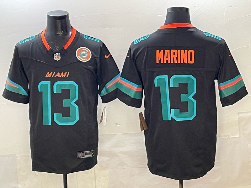 Men Miami Dolphins 13 Marino black Nike 2025 Limited Nike NFL Jersey 06
